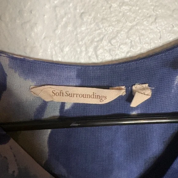 Soft Surroundings Watercolor Print Sleeveless Tunic Top - Picture 2 of 3